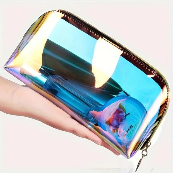 Holographic New Cosmetic Case, Clutch Great for venues Concerts - Picture 1 of 1